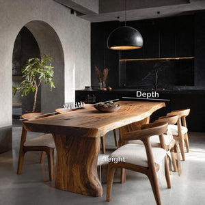 Wabi Sabi Handcrafted Dining Table For Dining Room