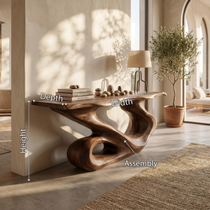 Rustic Live Edge Console Table Modern Residence