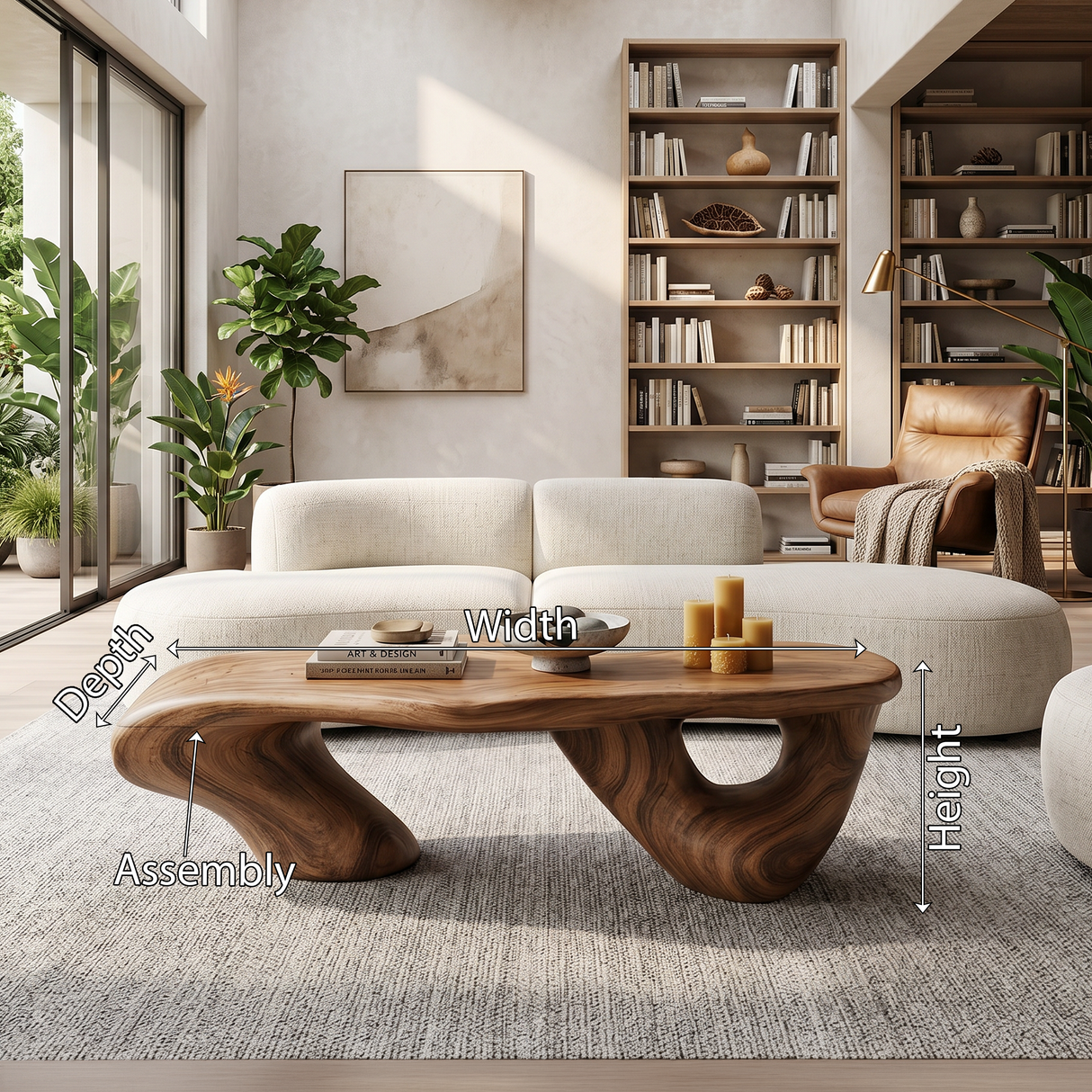 Handcrafted Low Table For Functional Room Setup