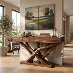 Organic Modern Twisted Root Console Table Luxury Entryway