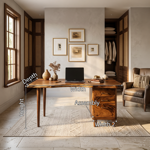 Urban Writing Desk With Drawer Storage For Apartment Office