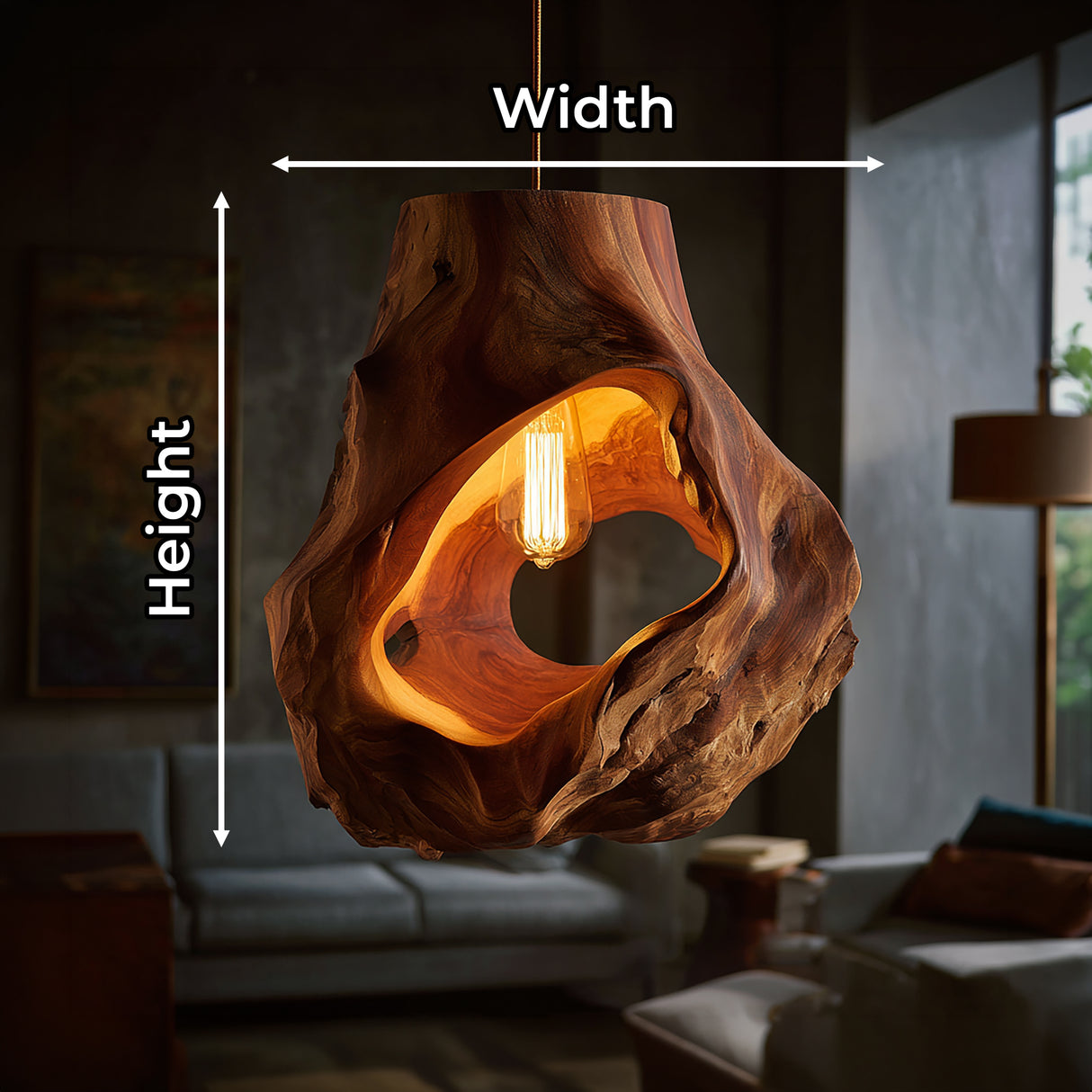 Organic Sculptural Table Lamp Bedroom Reading Nook Loft Corner