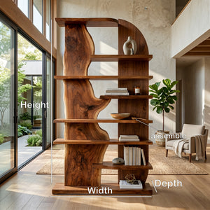 Minimalist Natural Wood Standing Shelf For Home Corner