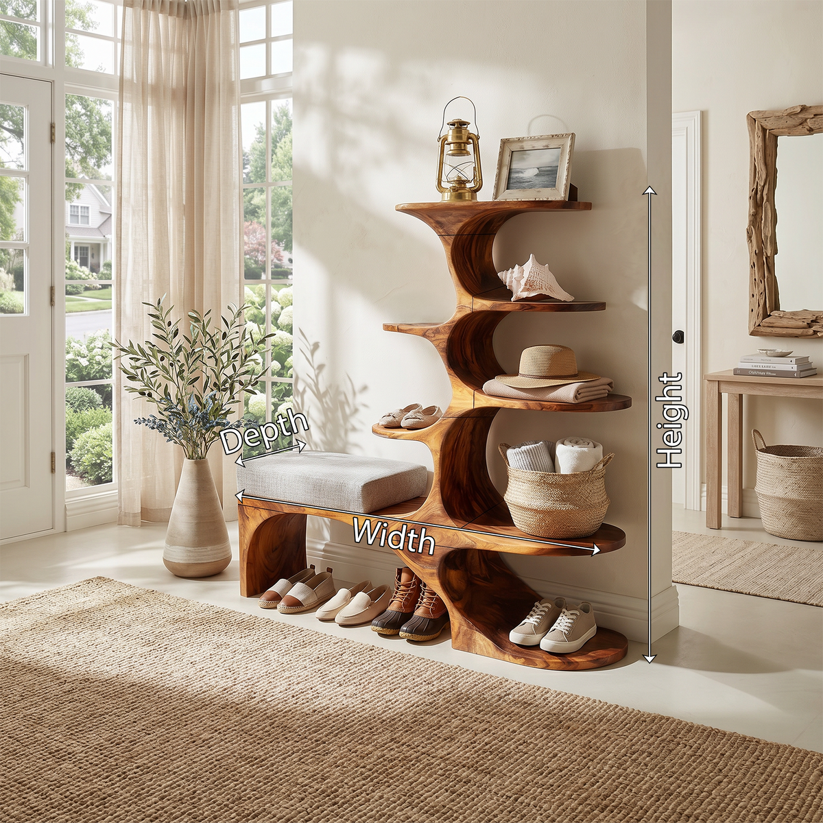 Minimalist Shoe Storage Shelf For Condo Entryway Storage Niche