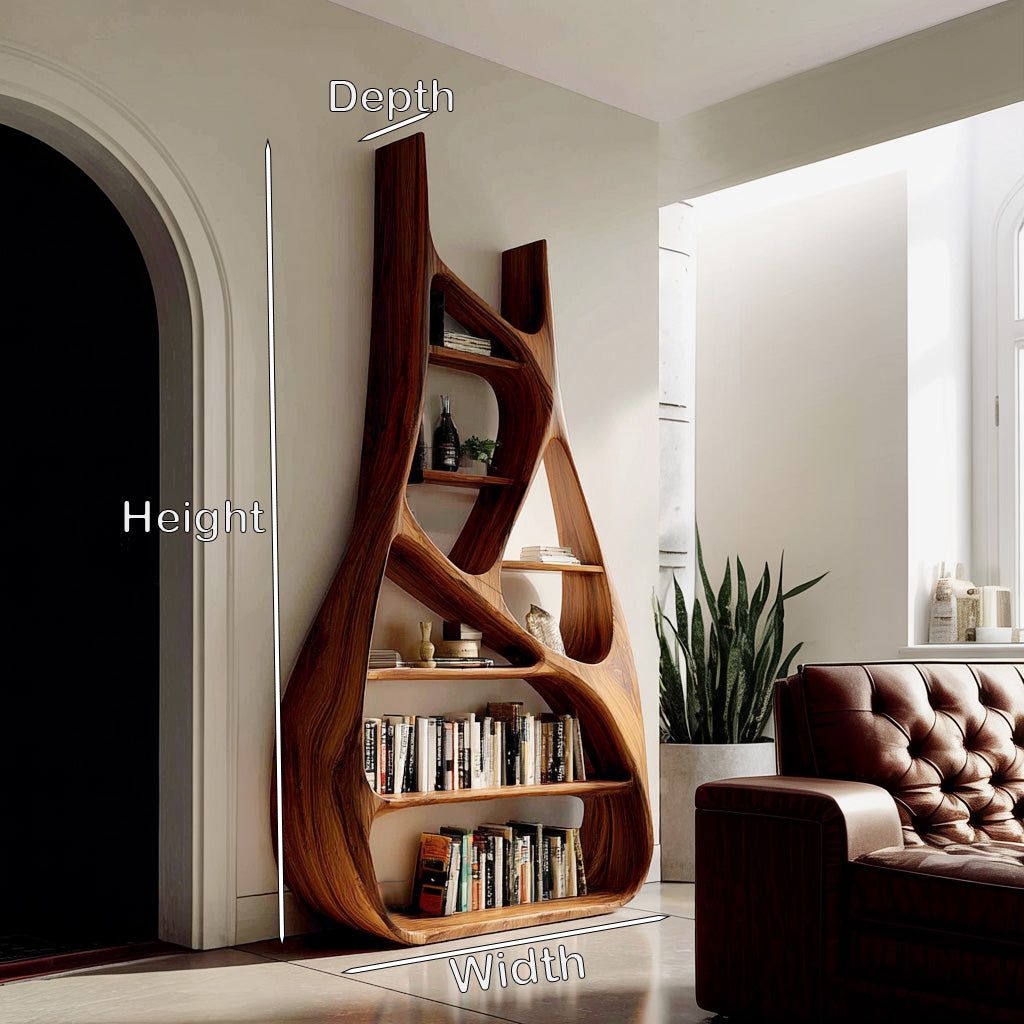 Minimalist Sculptural Bookshelf For Living Room Furniture