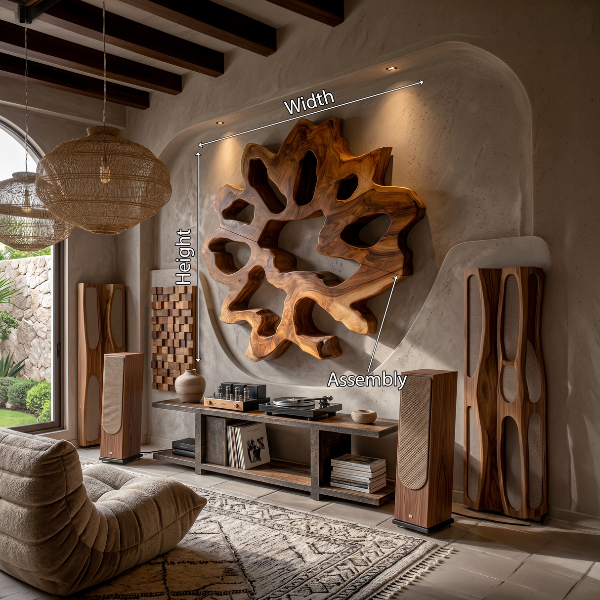 Rustic Organic Ring Wall Art For Dining Room