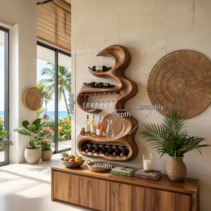 Rustic Landscape Bottle Display For Entertaining Space