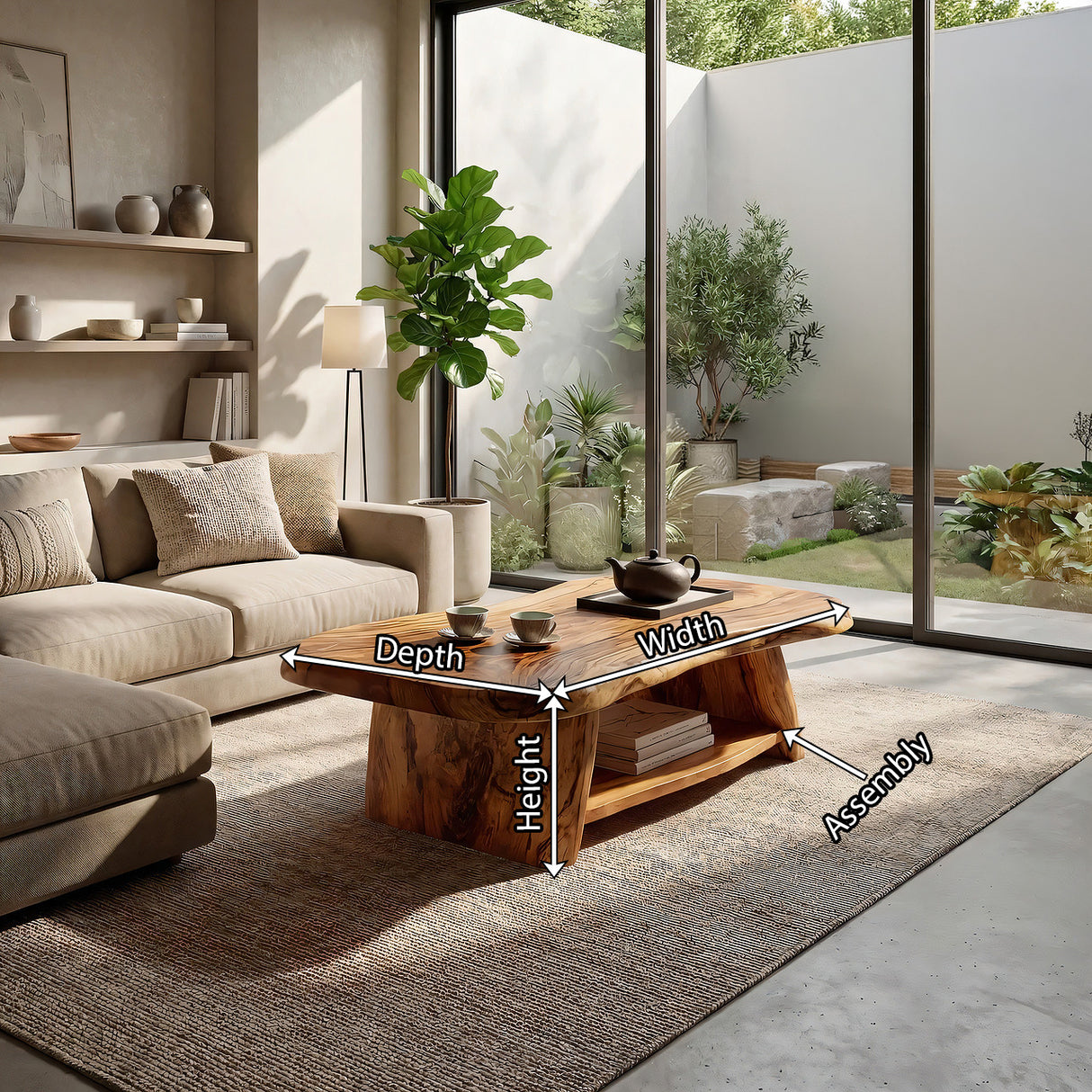 Modern Solid Wood Coffee Table For Living Roomdecor And Interior Design