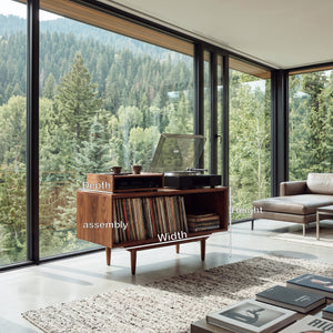 Scandinavian Wooden Record Player Cabinet For Living Room