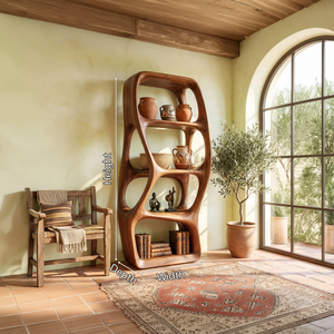 Modern Artistic Bookshelf Display Organizer For Living Room