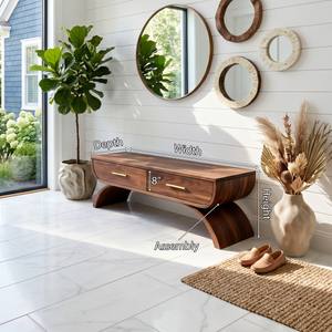 Contemporary Storage Bench With Drawer For Mudroom Interior Area