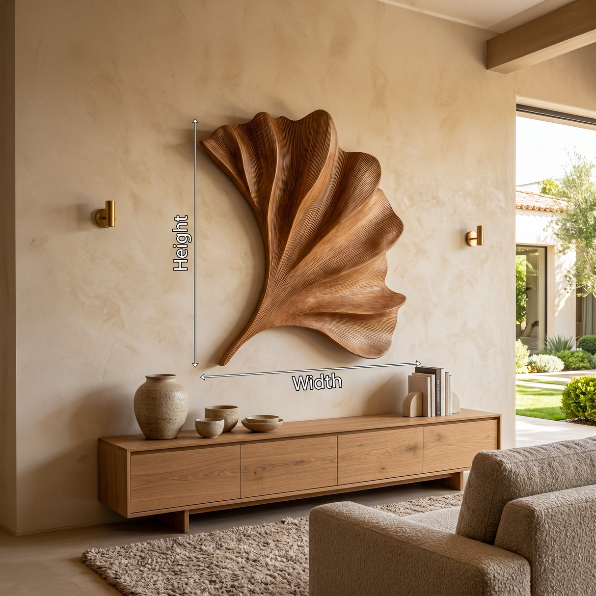 Modern Ginkgo Leaf Wall Art For Interior Decor