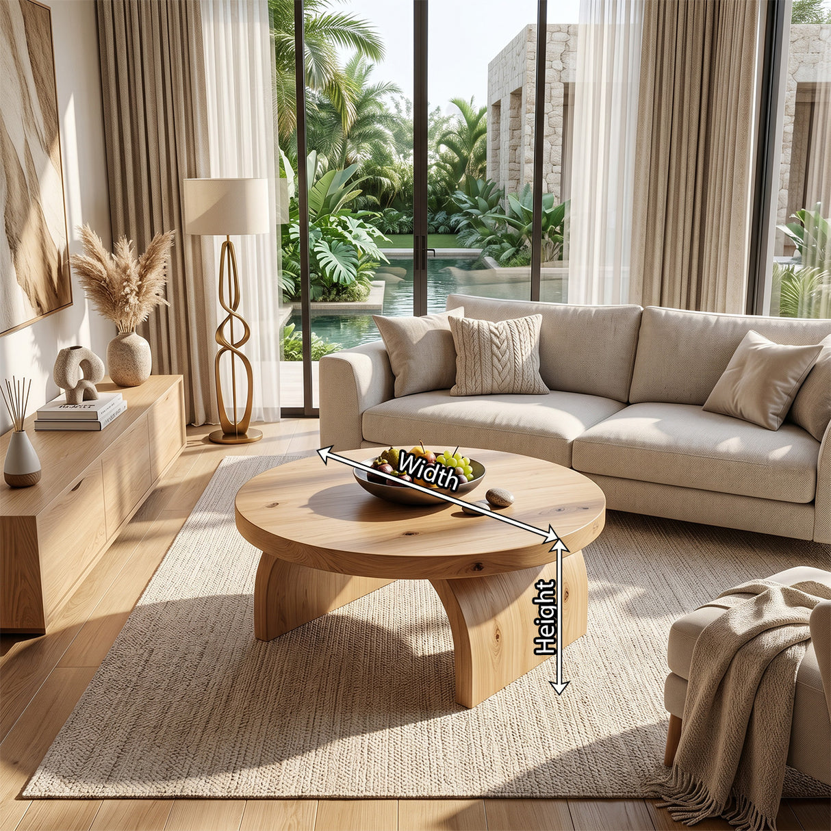 Handcrafted Solid Wood Coffee Table For Living Roomdecor And Home Decor