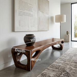 Modern Open Base Bench For Living Room