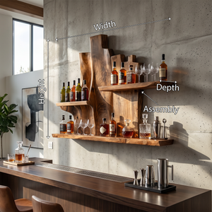 Rustic Wall WineStand For Dining Lounge Bottle Showcase Unit