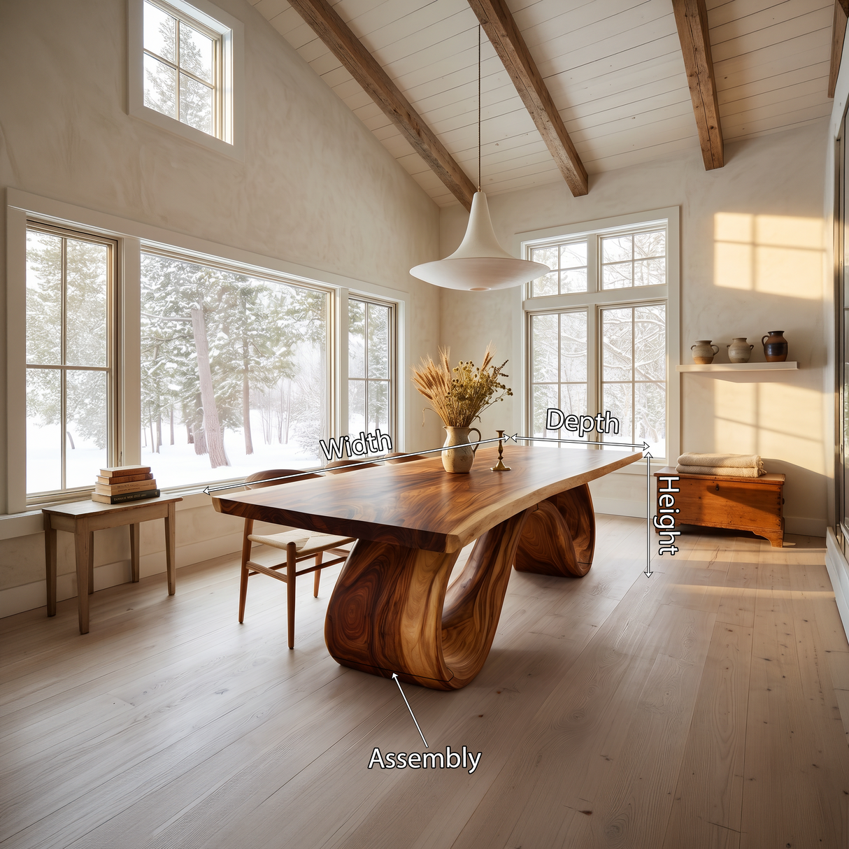 Scandinavian Irregular Dining Table For Everyday Dining Area