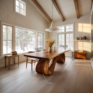 Scandinavian Irregular Dining Table For Everyday Dining Area