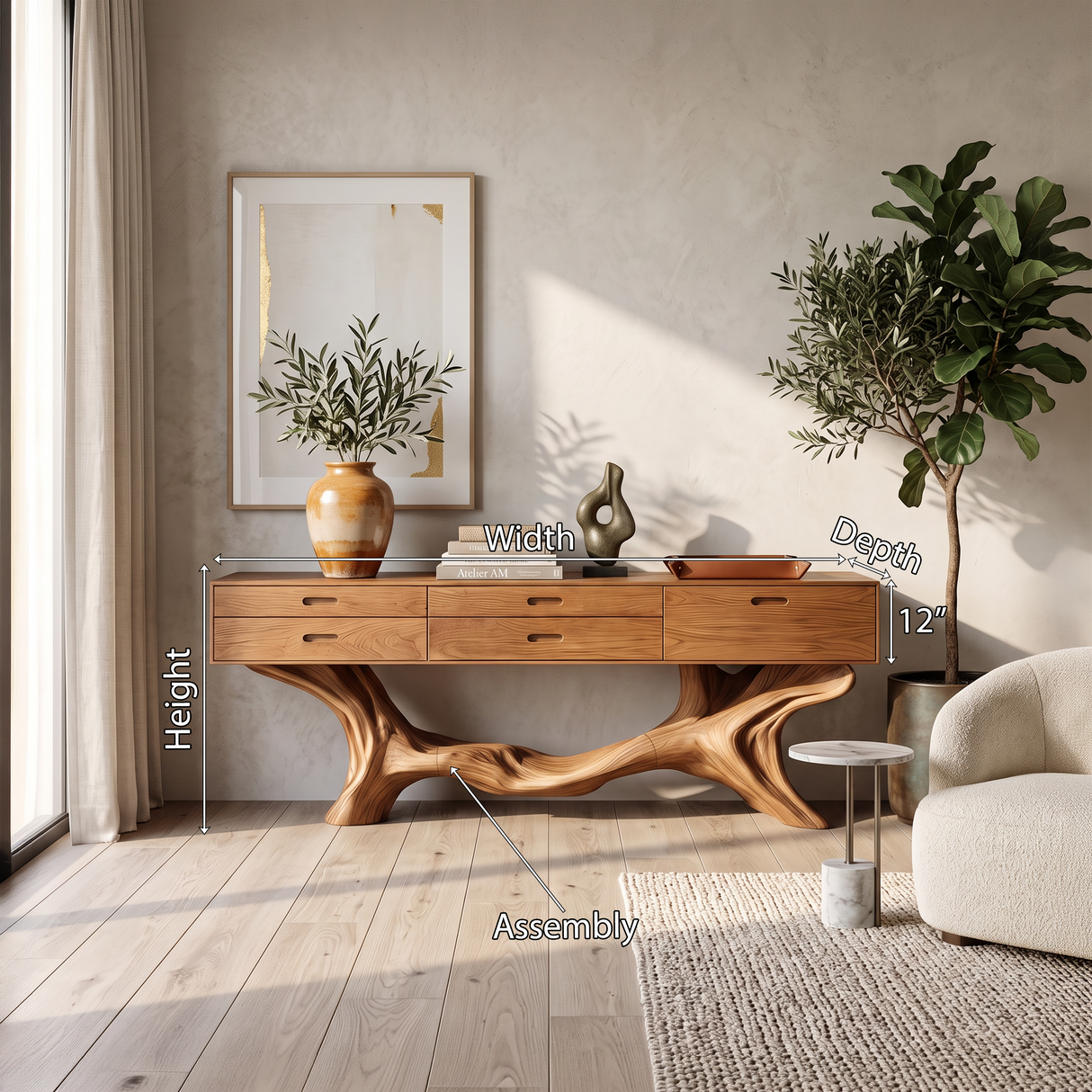 Farmhouse Live Edge Entryway Table For Bedroom Cozy Decor Ideas