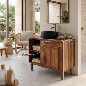 Minimalist Wood Bathroom Vanity For Contemporary Bath