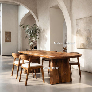Modern Minimal Dining Table With Sculptural Craftsmanship For Dining Room