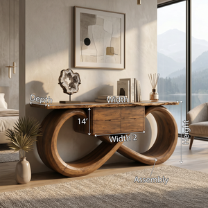 Organic Sculptural Console Table Contemporary Hallway