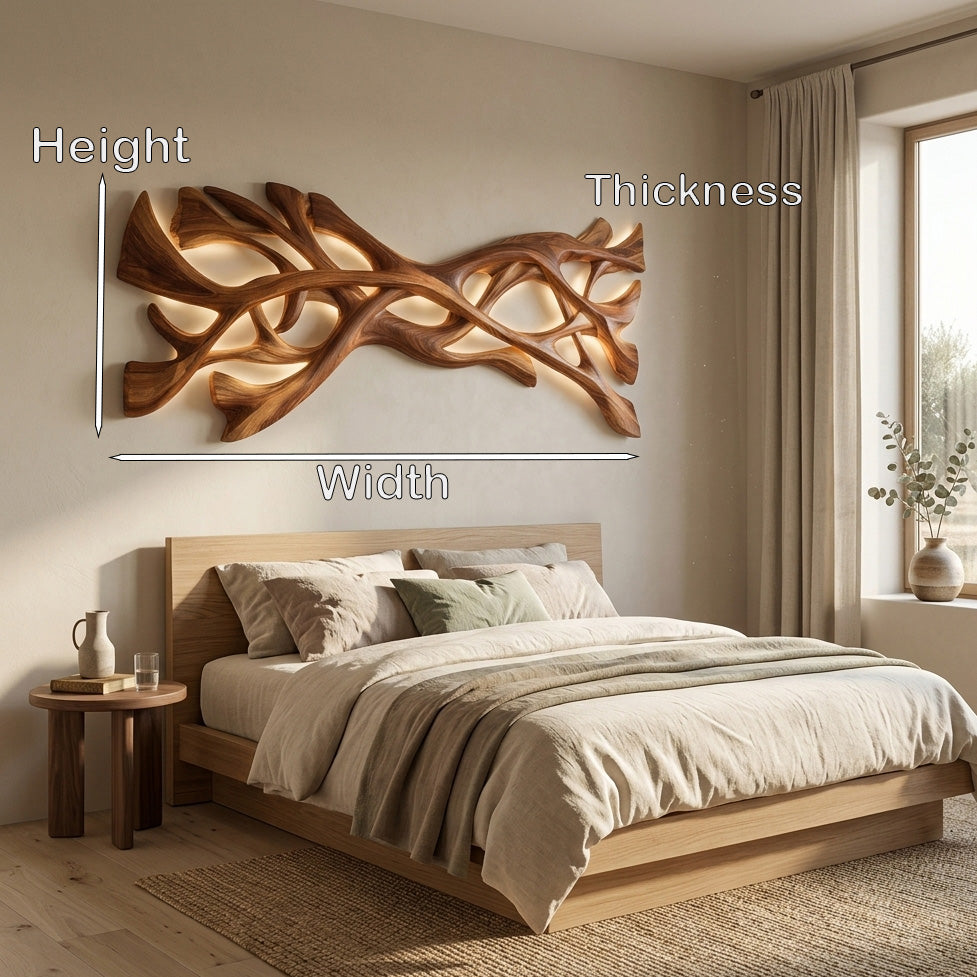 Organic Wood Wall Art For Contemporary Home Accent