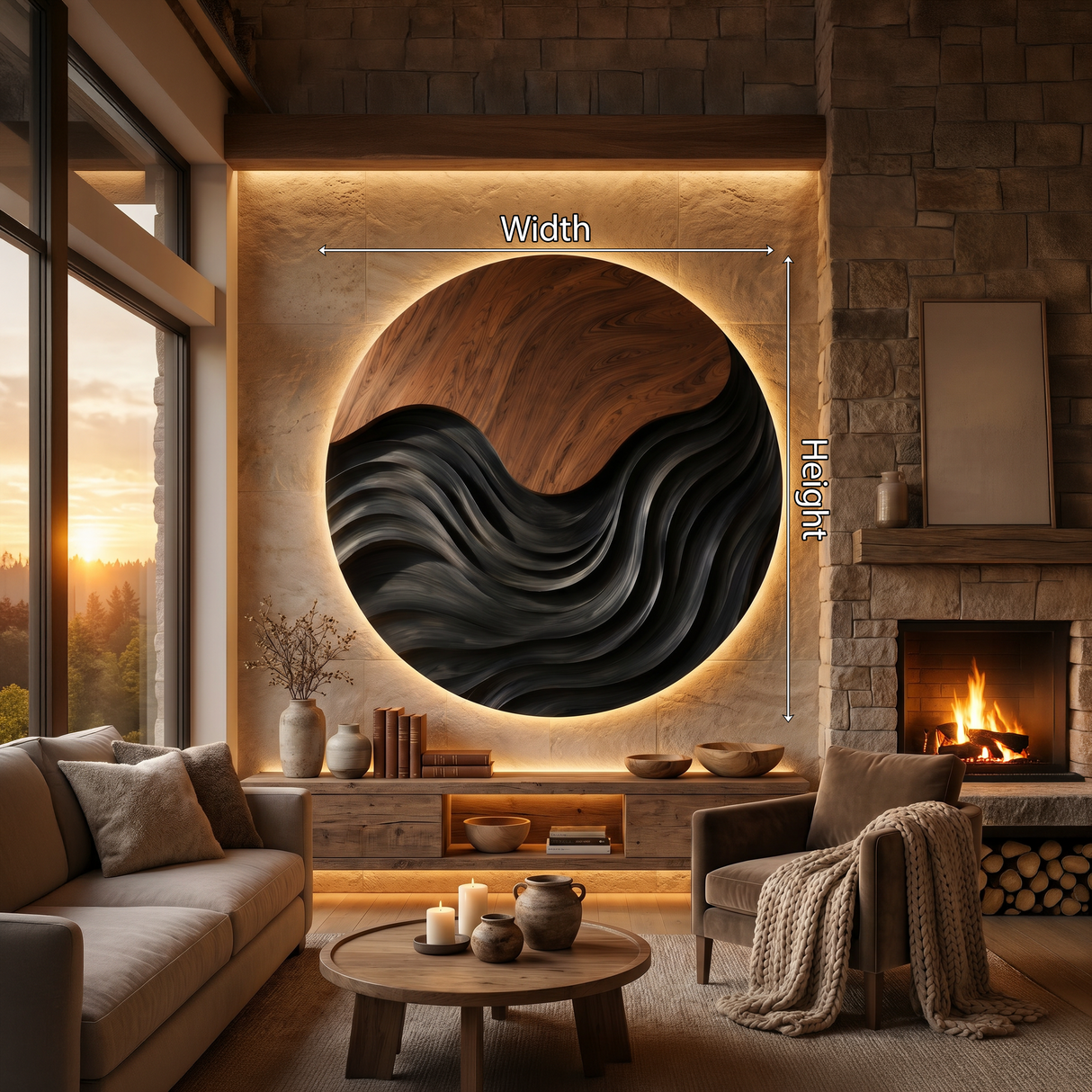 Mid Century Artistic Wall Panel For Waiting Area Interior