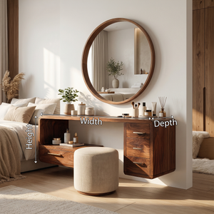 Organic Sculptural Vanity Desk Dressing Room Beauty Space Personal Area