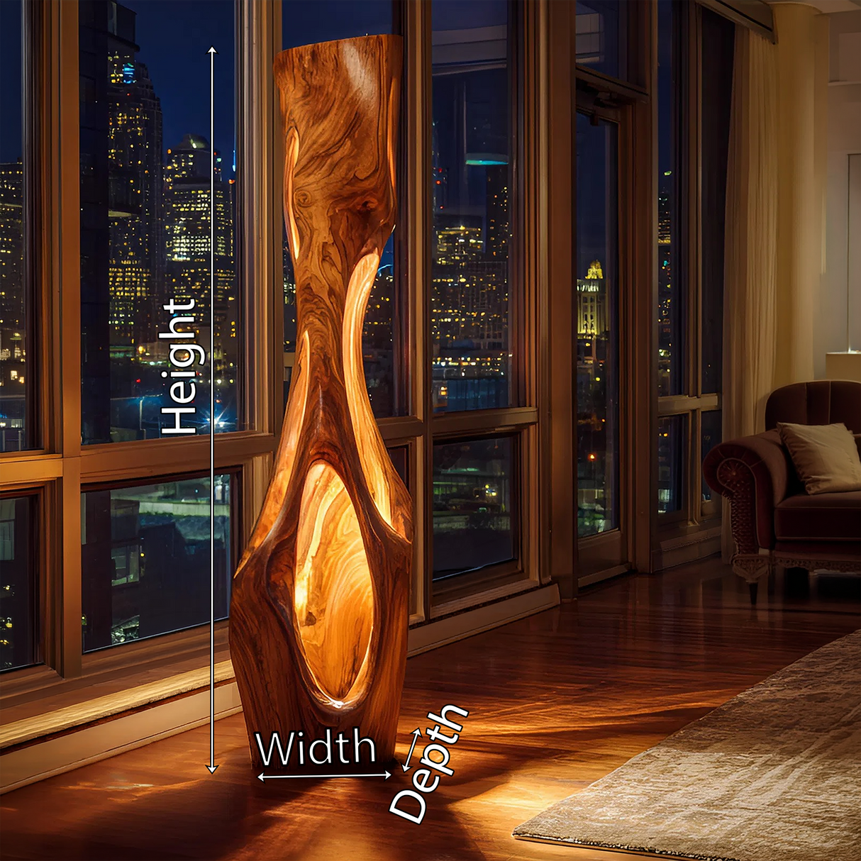 Modern Sculptural Table Lamp Living Room Bedroom Kitchen Corner