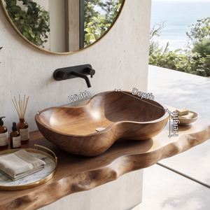 Rustic Wooden Vessel Sink For Eco Friendly Bathroom Look