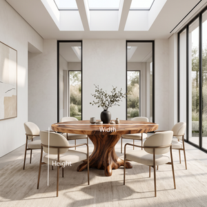 Contemporary Wooden Round Dining Table For Sophisticated Dining Room