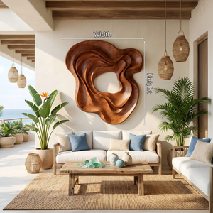 Scandinavian Abstract Wall Panel Decor For Entryway Area