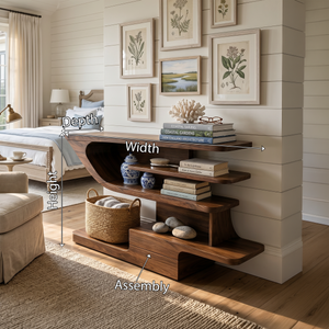 Modern Open Shelf Console Table Luxury Living Room