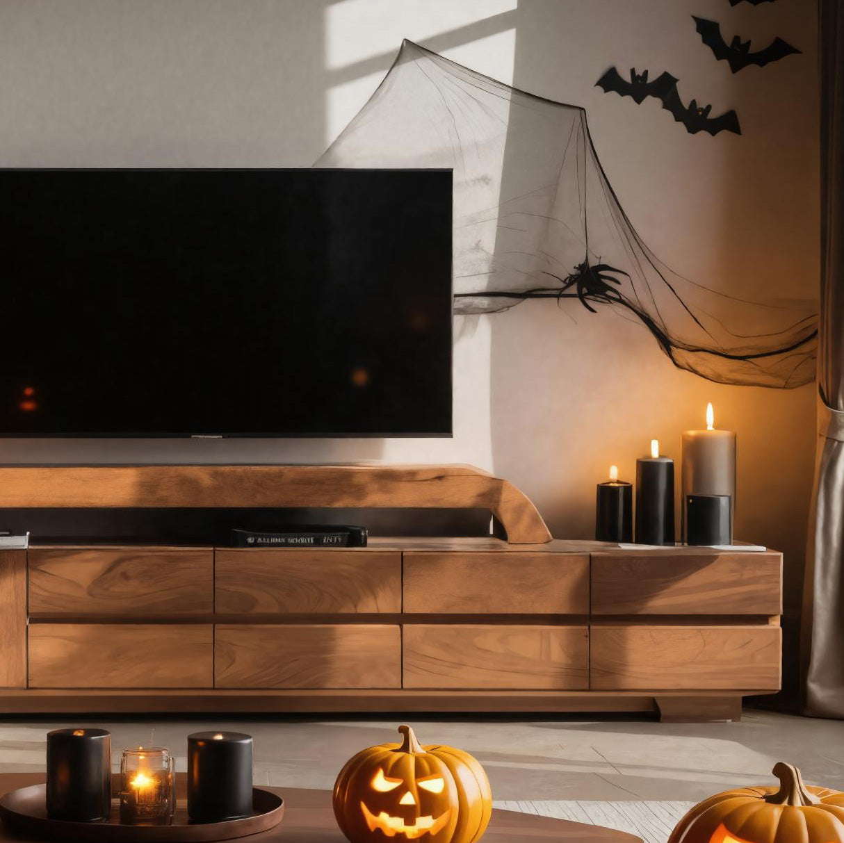 Modern Halloween Wooden TV Cabinet For Living Room Or Lounge