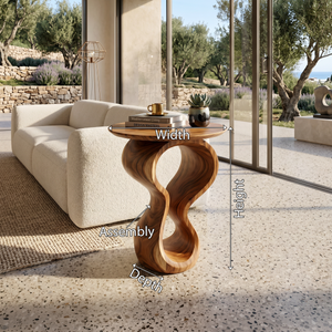 Organic Twisted End Table Villa Living Room