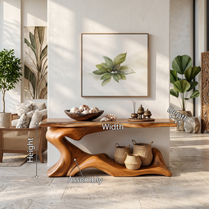 Rustic Live Edge Desk Entryway Design