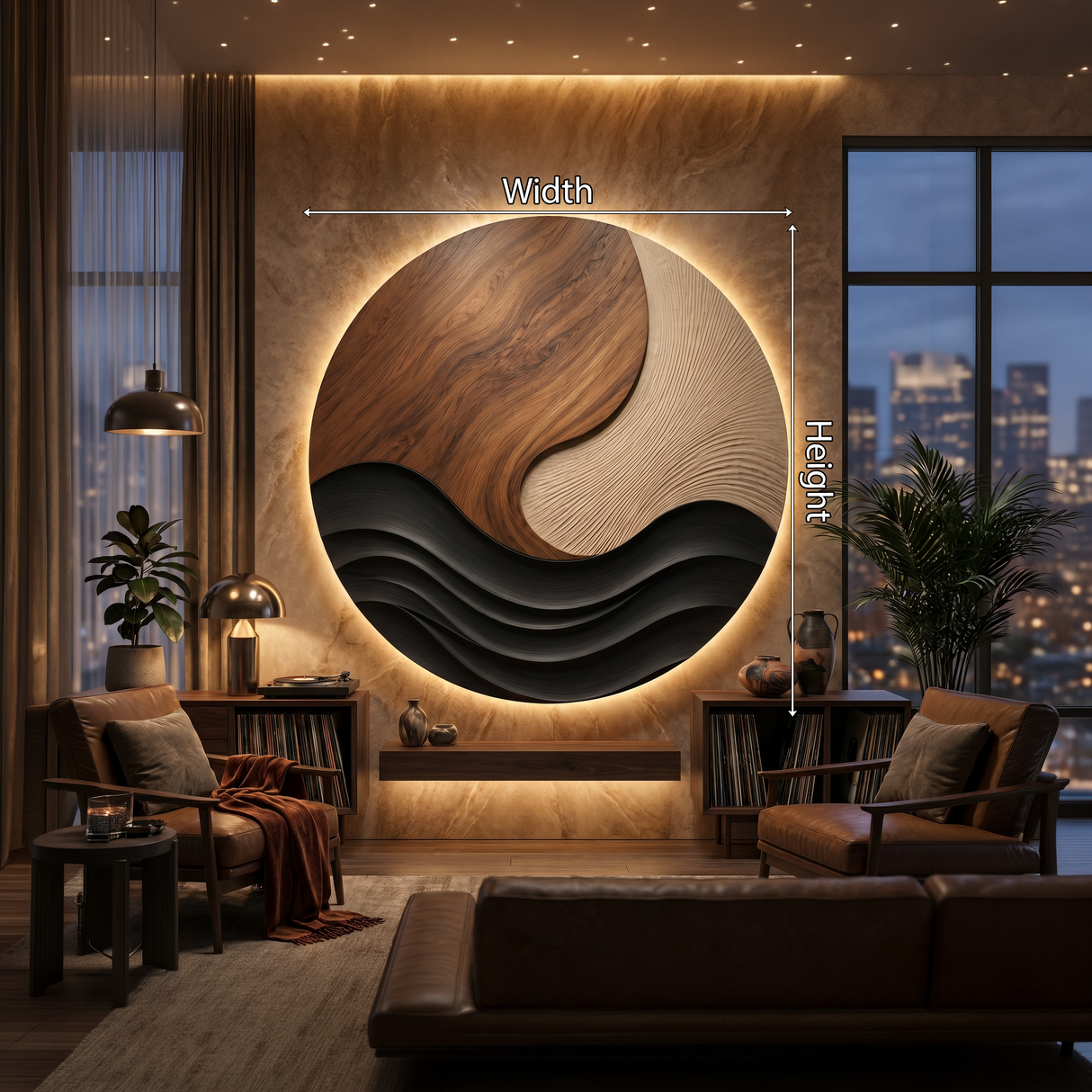 Scandinavian Abstract Wall Decor For Modern Farmhouse Interior