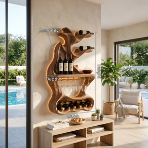 Contemporary Sculptural Wine Organizer For Dining Space