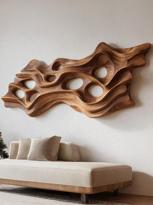 Large Organic Sculptural Wall Art For Holiday Decor