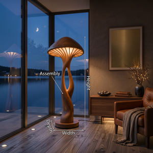 Organic Canopy Mushroom Floor Lamp For Bedside