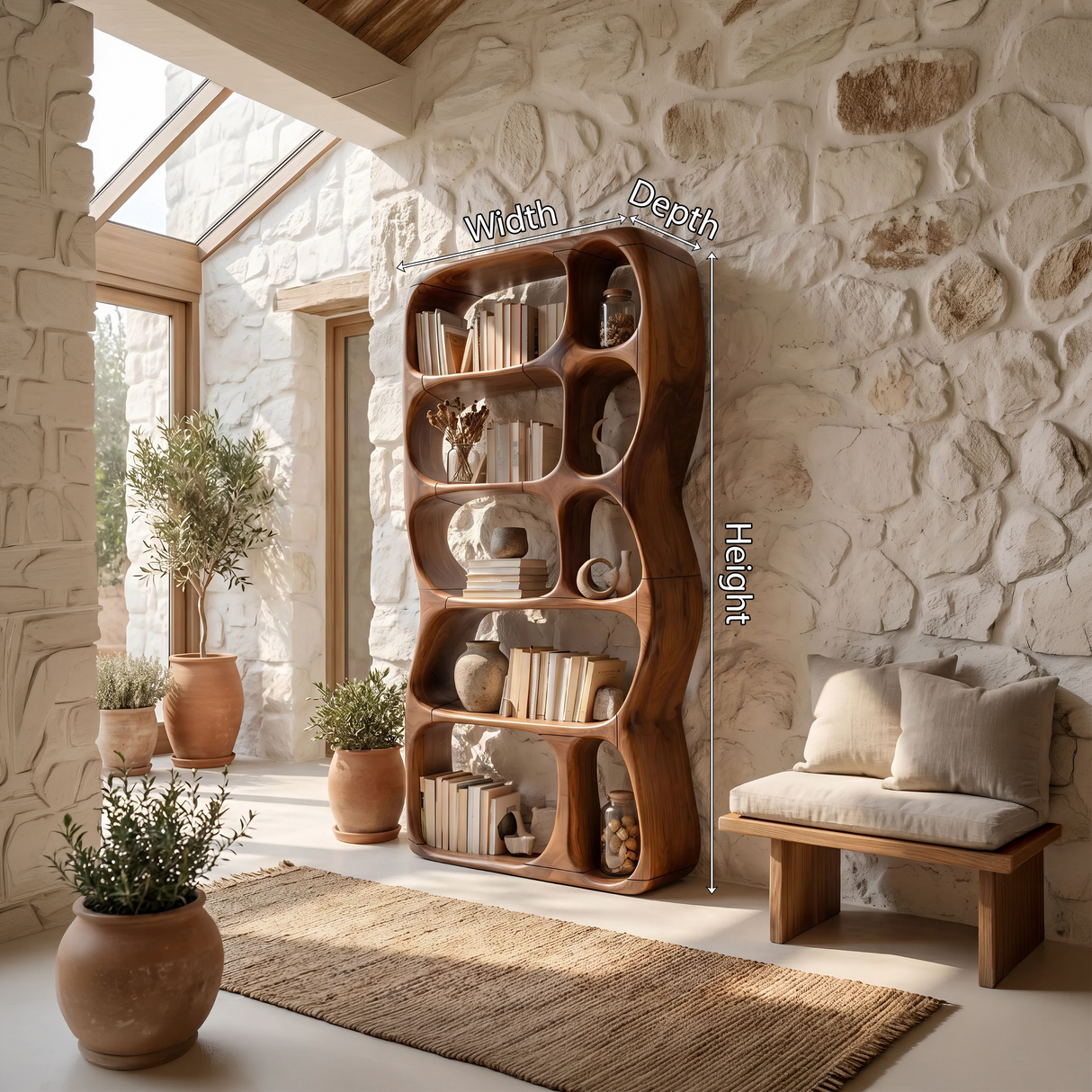 Minimalist Decorative Bookcase Storage Organizer For Bedroom Space