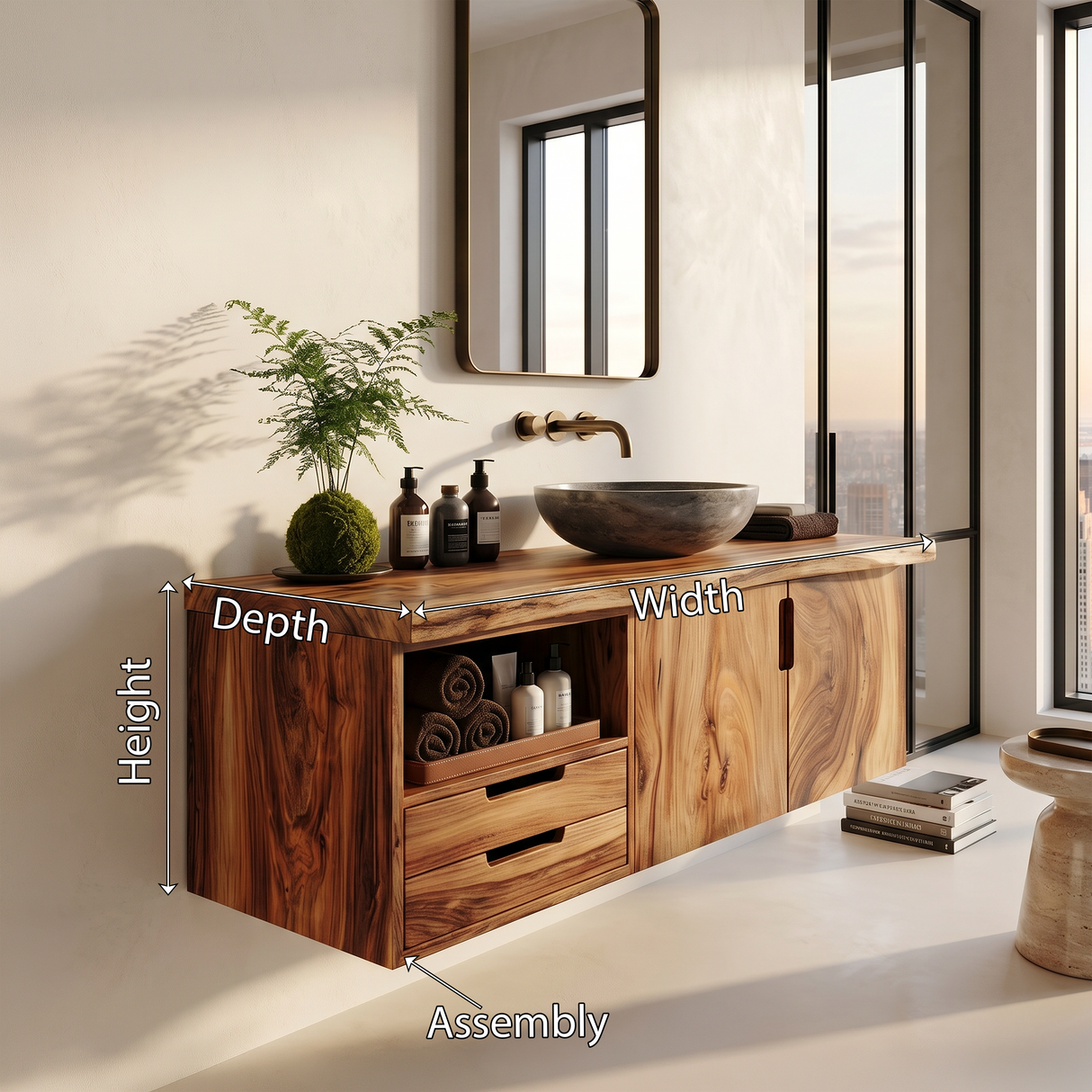 Modern Double Sink Vanity Lake House Bathroom