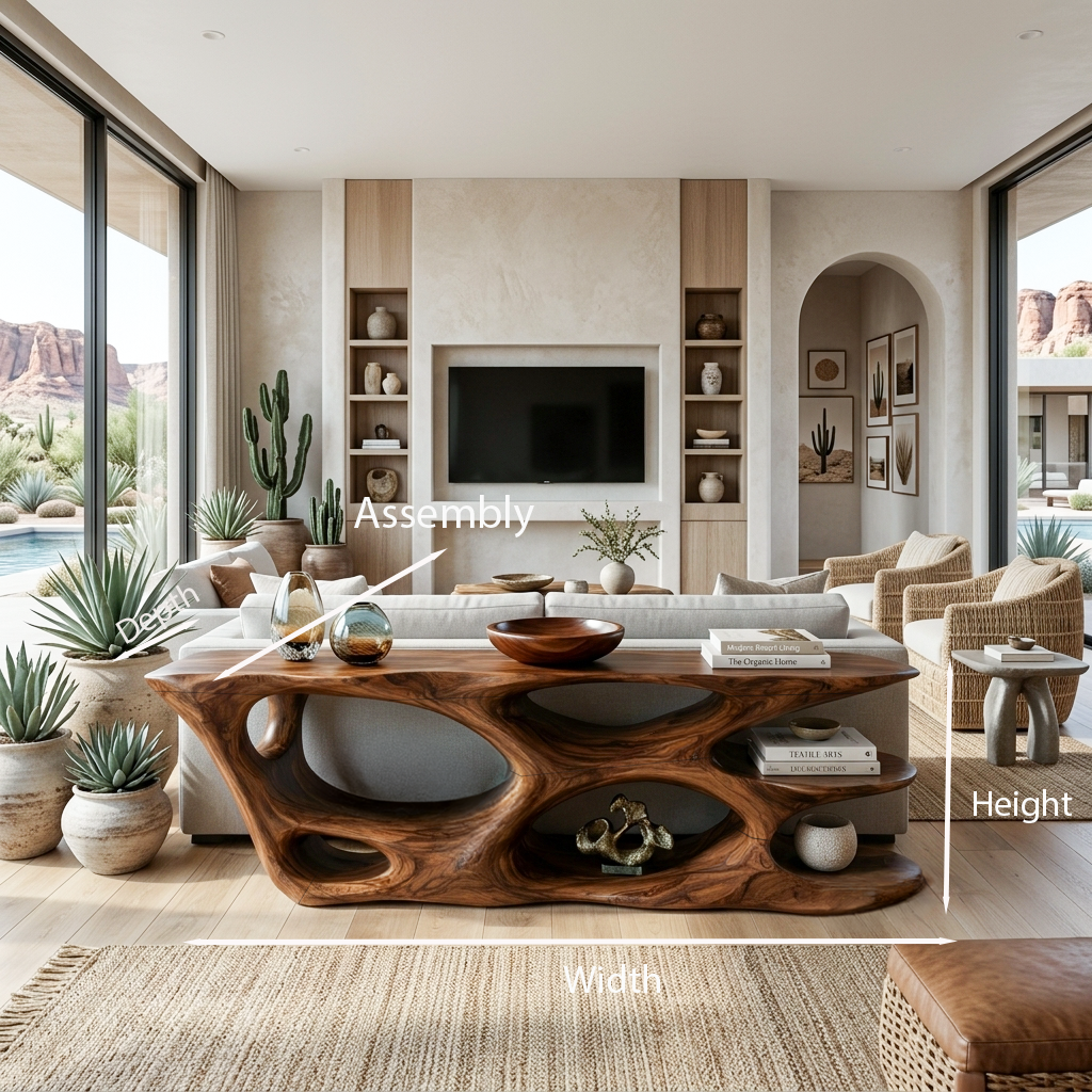 Designer Wooden Console Table For Luxury Living Room