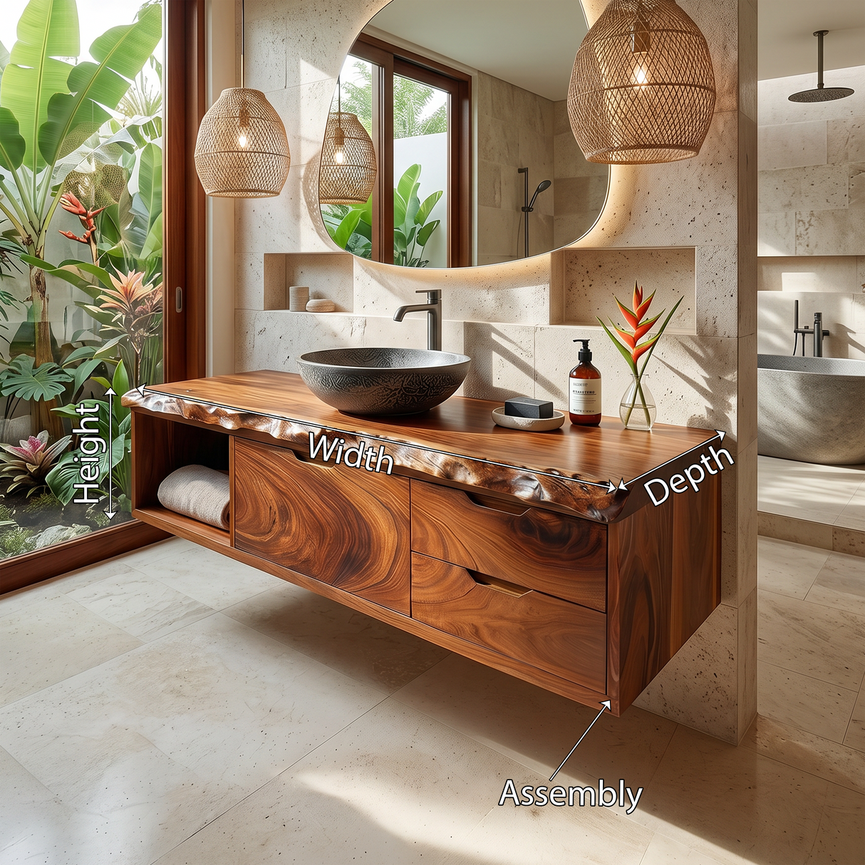 Luxury Floating Bathroom Vanity Primary Bathroom