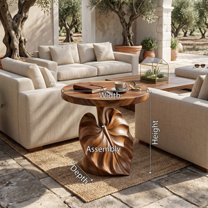 Mediterranean Sculptural Accent Table Courtyard Patio