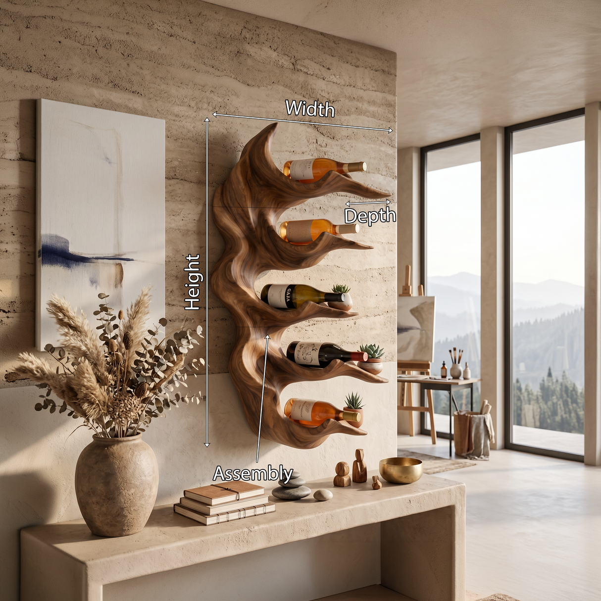 Organic Sculptural Wine Storage Holder For Modern Home