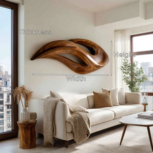 Contemporary Wood Wall Art With Unique Carved For Living Room