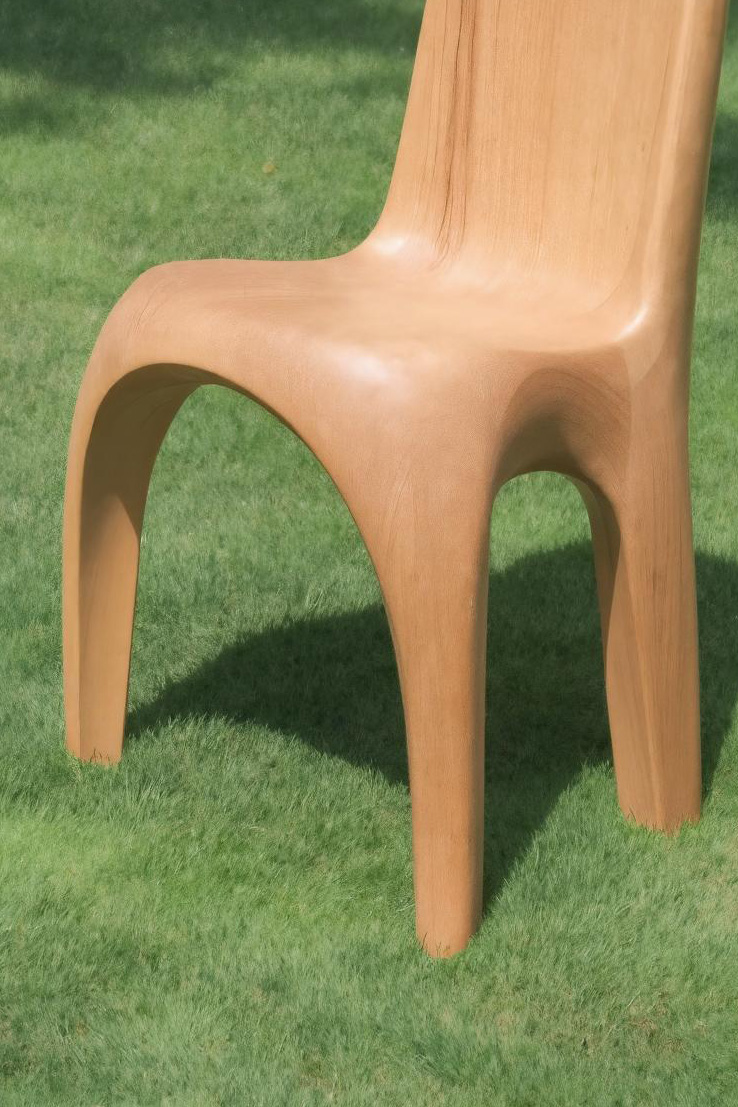 Modern Sculptural Chair With Minimalist Design For Living Room