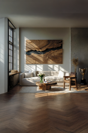 Modern Rectangular Wooden Wall Art For Home Decor