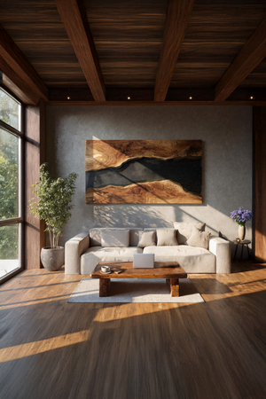 Farmhouse Solid Wood Wall Sculpture For Living Room